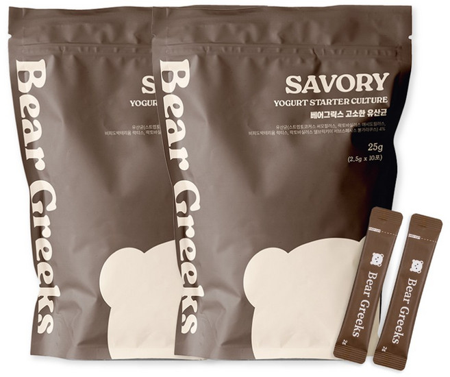[냉동배송] 베어그릭스_본사 우유전용 고소한 유산균 요거트스타터, 2세트, 25g, 10개입
