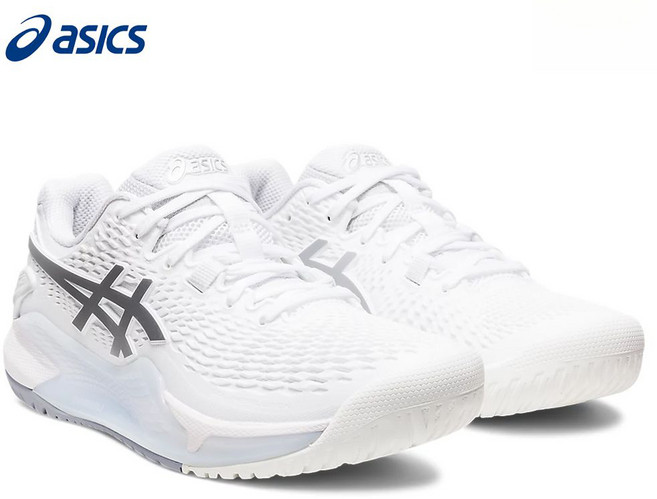 2024 아식스 여성 테니스화 젤레졸루션9 와이드 올코트용 1042A226-100