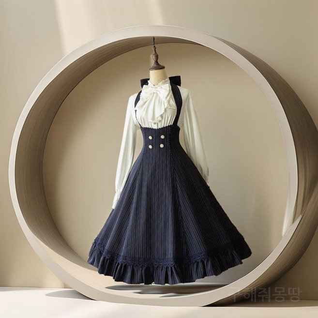 중세드레스 르네상스코스튬 귀족의상 멜빵 중세시대드레스