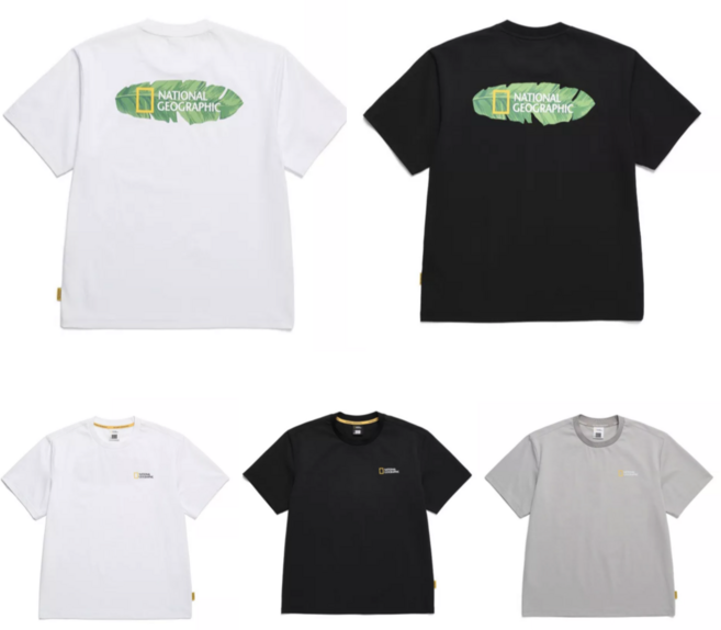 [백화점매장판] 내셔널지오그래픽 쿨맥스 컨셉그래픽 스몰로고 반팔티셔츠