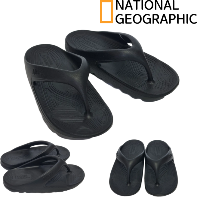 (국내매장정품) 내셔널지오그래픽 남성용 여성용 남녀공용 슬리퍼 샌들 쪼리 플립플랍 슬라이드 쿠션 레인 아쿠아