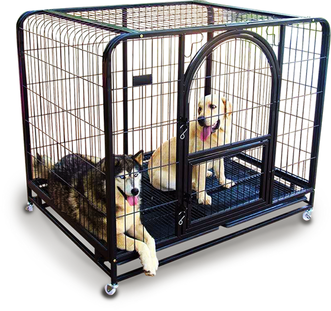 iPets 寵物籠 狗籠 寵物圍欄, 黑, 1個