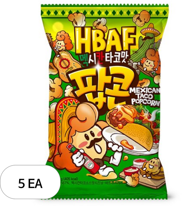 바프 멕시칸타코맛 팝콘, 80g, 5개