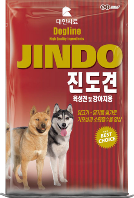 도그라인 진도견 건식사료, 15kg, 1개