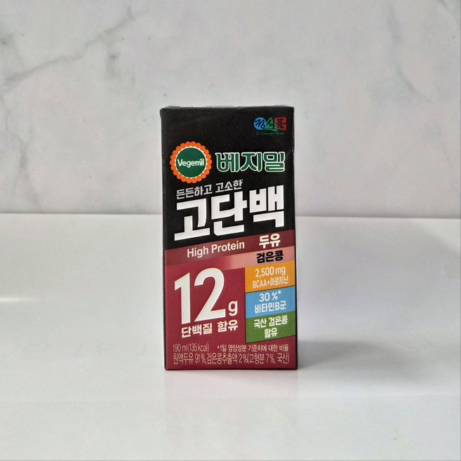 정식품 베지밀 고단백 두유 검은콩 190ml 48팩, 48개