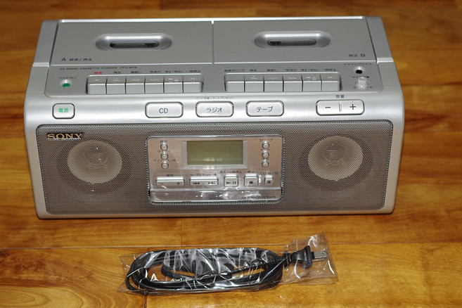 SONY CD 라디오 카세 W78 실버 CFD-W78S