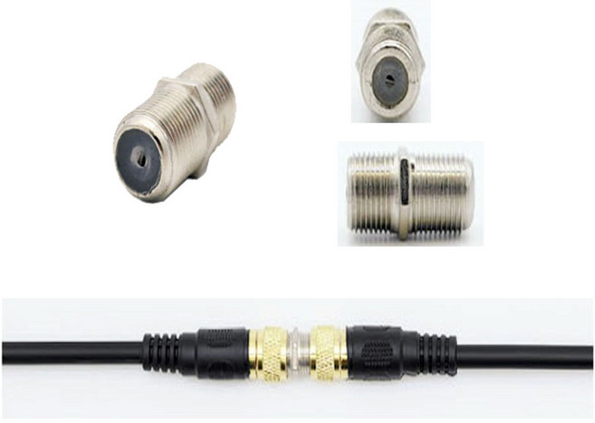 [컴뱅크 안테나선 분배기 부품 모음 ] TV 유선방송 디지털 아날로그 공중파 케이블 방송 RF 동축 케이블 연결 연장 젠더 분배기 공유기 모음 각 각 주문하세요, 안테나연장젠더, 연장타입, 1개