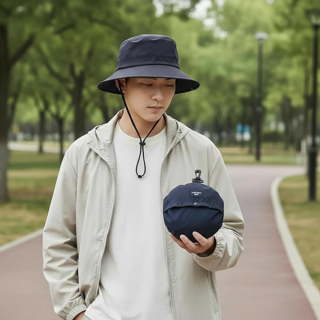 방수 버킷햇 자외선차단 벙거지모자 여름 남녀공용 얇은 경량 속건 아웃도어 접이식 등산 자전거 모자