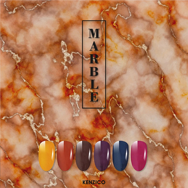 켄지코 시럽 마블젤 6종 세트 호박젤네일 고네일, 번지베이스, 1개