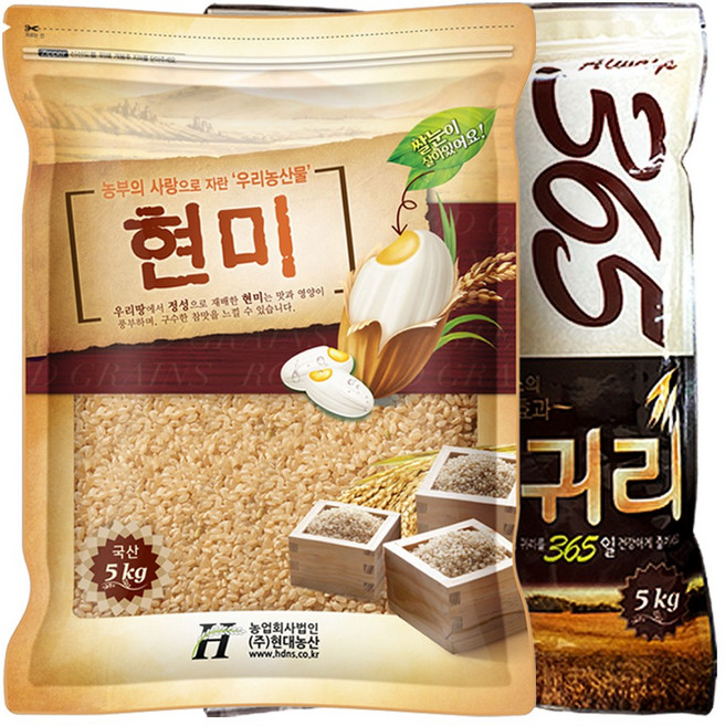 현대농산 현미+귀리 10kg, 1세트