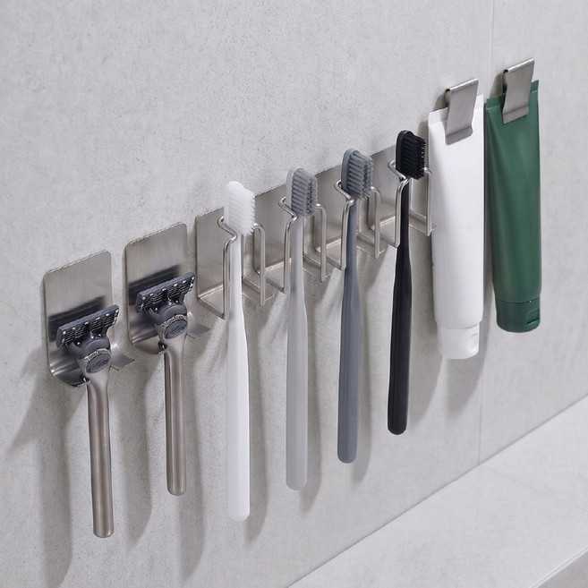 비앤비룸 물때방지 304 스텐 칫솔거치대 세트, 1개, 4인 세트 (비앤비룸)