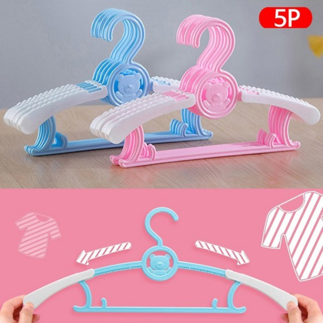 길이조절 아기 어린이 옷걸이 5개 유아 아동 바지걸이, D.퍼플 5개