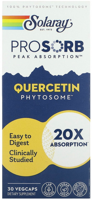 Solaray 솔라레이 퀘르세틴 피토좀 250mg 30 베지캡 건강관리 영양제, 1