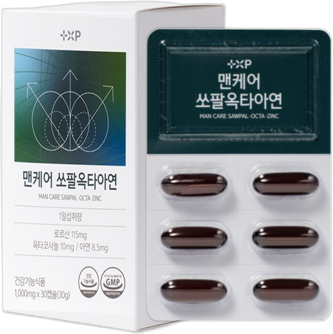 전립선 건강 기능 유지 활력 약국 쏘팔옥타아연 영양제, 1개, 30정
