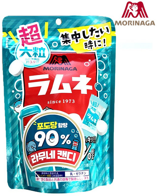 모리나가 라무네 포도당캔디, 2개, 60g