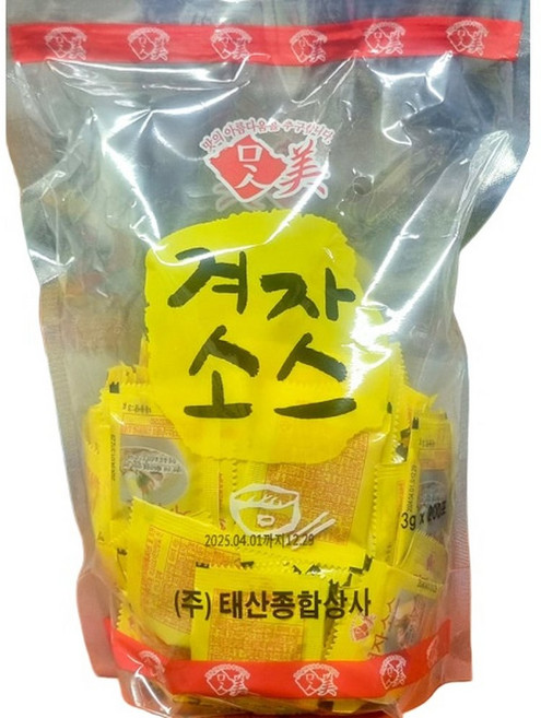 겨자소스 맛미 일회용 600g X6 업소용 식당용, 6개