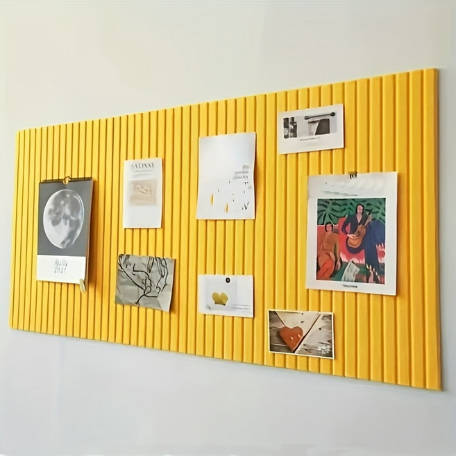 지구별 패브릭 벽걸이 메세지보드 게시판 베이지, 옐로우 60X120cm