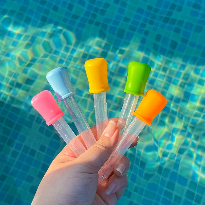 이지유 미니 스포이드 아동 미술 엄마표 물감놀이 어항청소 어린이날 선물, 5색