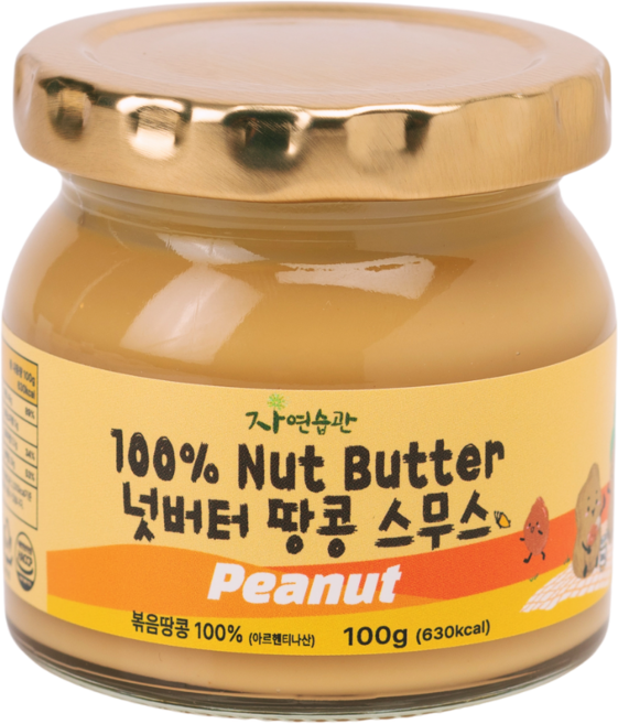 자연습관 무첨가 100프로 땅콩 넛 버터 스무스, 1개, 100g