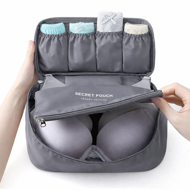 여행용 남녀공용 폴리에스터 지퍼형 속옷 정리 멀티 파우치