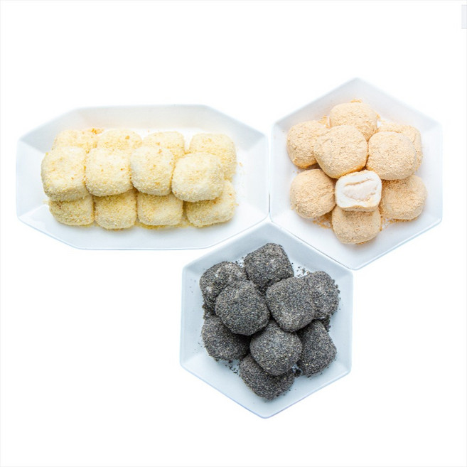 [떡집닷컴] 앙금인절미모듬 콩가루+흑임자+카스테라 (40g - 30개) 1.2kg, 40g, 30개