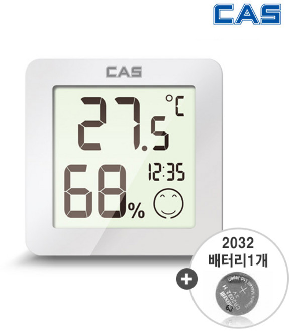 카스[CAS] 디지털 온습도계 T023 + 2032배터리1개 /탁상/벽걸이용, [CAS]온습도계 T023 + 2032배터리1개, 1개