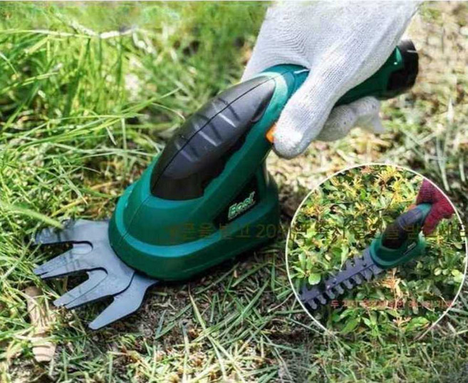 아리샵 가벼운예초기 소형예초기 무선 벌초기, 1개, 배터리1 충전기1 휠바 ET1511업그레이드