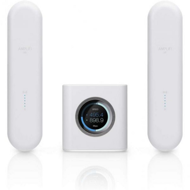 Ubiquiti Labs의 AmpliFi HD WiFi 시스템 심리스 홈 무선 인터넷 커버리지 라우터 메시 포인트 2개 기가비트 이더넷 WAN 포트 1개 이더넷 케이