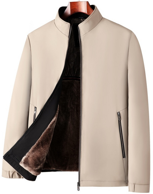 冬季新款男士立領加絨加厚保暖外套