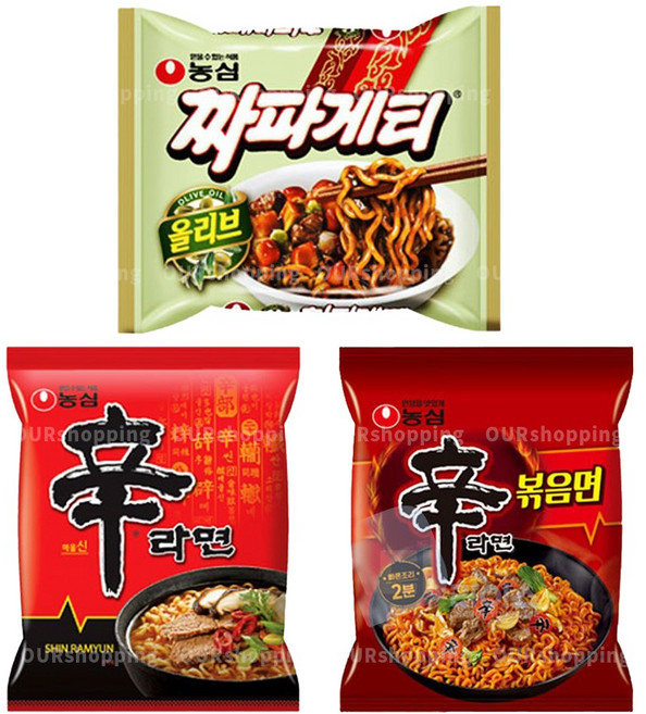 농심 신라면+신라면볶음면+짜파게티 3x5세트 15봉, 1개