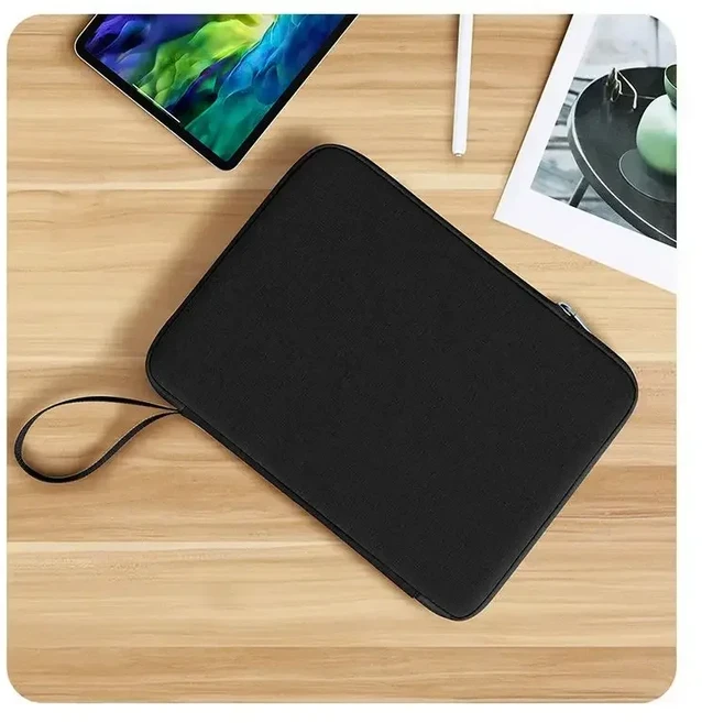 2024 태블릿 패드 보호 여행 비즈니스 슬리브 가방 노트북 iPad Air 11 M2 핸드백 Pro 11/13m4 9-13 인치, 02 Black, 02 12.9 inch