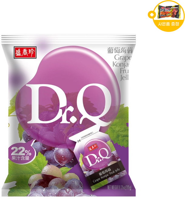 대만 닥터큐 곤약 젤리 포도젤리 사은품 추가증정, 1개, 265g