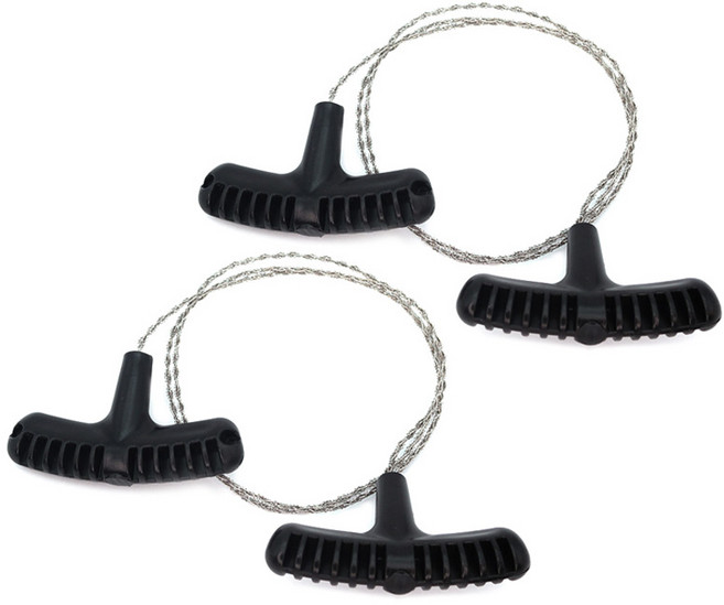 아이베란다 줄톱 와이어 목재 가지치기 캠핑 핸드커터, 2개