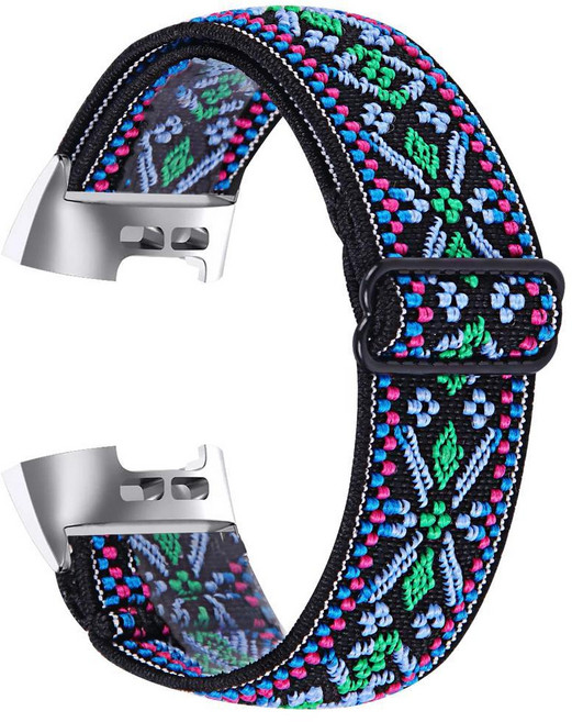 나일론 탄성 밴드 스마트 팔찌 벨트 짠 조절 워치, 1개, 6. 19 / C. For Fitbit charge 4