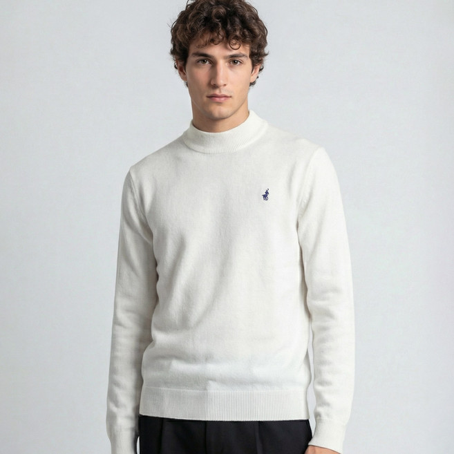 KPL 남성 모크넥 클래식 소프트 터치 풀오버 니트 스웨터 반목 폴라 티셔츠 R-1002