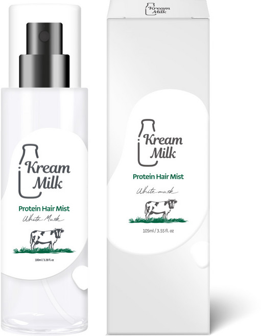 크림밀크 단백질 헤어 미스트 화이트머스크향, 1개, 105ml