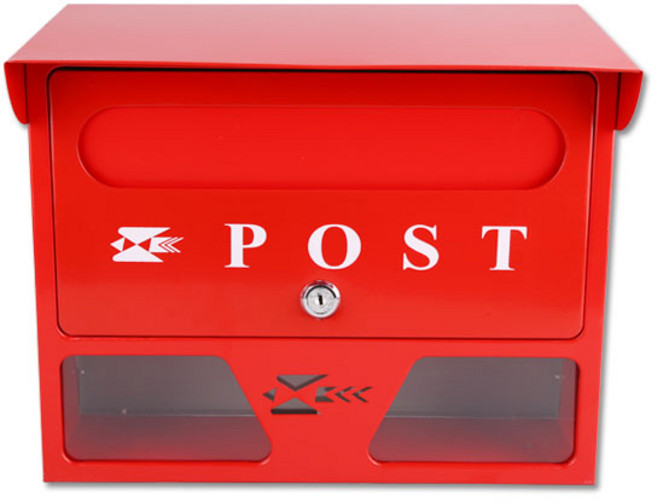 국내생산 루프 우편함 주택 벽걸이 우체통, 루프 우편함 RED