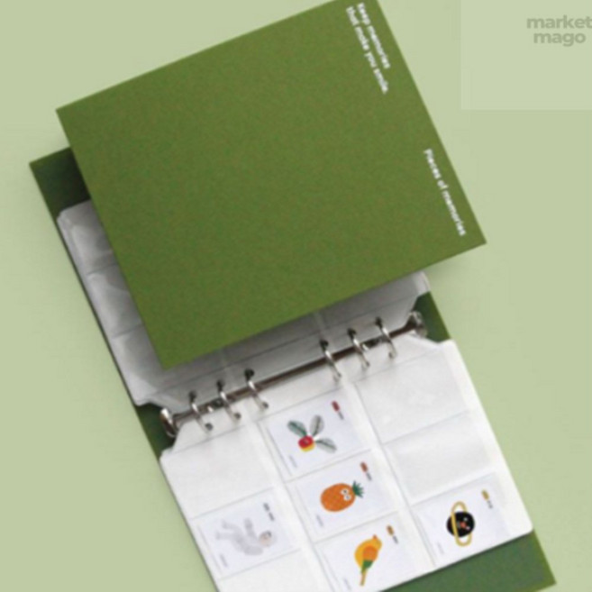 마켓마고A 띠부씰북 스티커보관바인더, 02 네이비