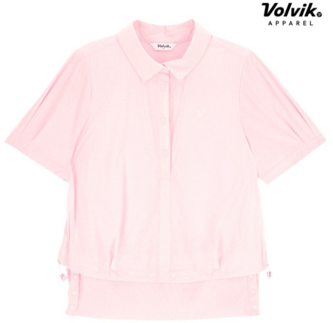 볼빅 여성 골프 우븐 저지 믹스 그램 반팔 셔츠 VLTSP432_PK (핑크)