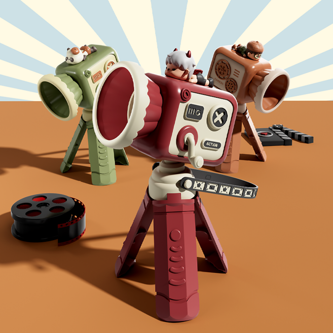 애니버디즈 레트로 선풍기 탁상용 손선풍기, 아기팬더