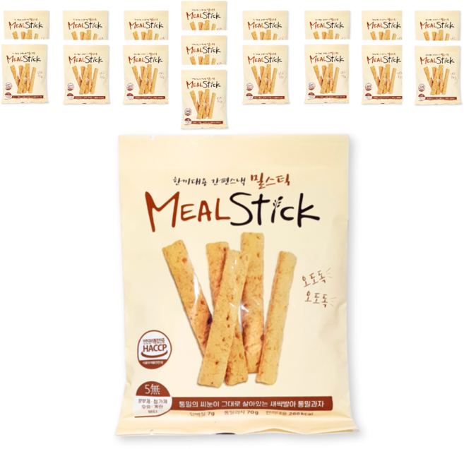 밀스틱 발아통밀과자, 70g, 18개