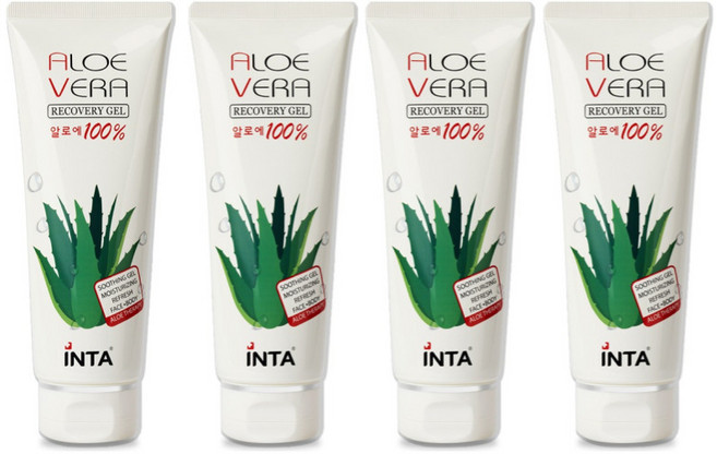 인타 100%알로에 베라리커버리 겔, 240ml, 4개