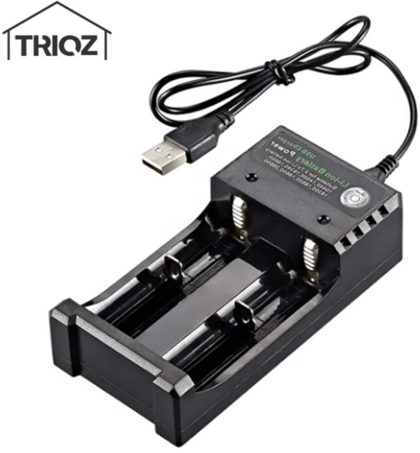 트리오즈 18650 26650 3.7v 리튬이온 배터리 충전기, 1개