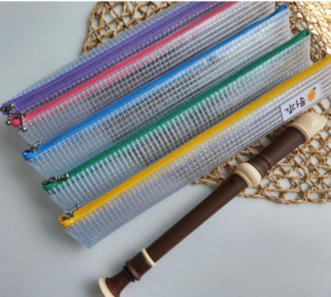 리코더파우치, 빨강, 선택함 (이름.이모티콘 기입필수), 1개