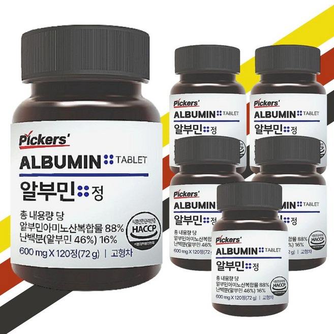 픽커스 알부민 정 먹는 알부민, 6개, 120정
