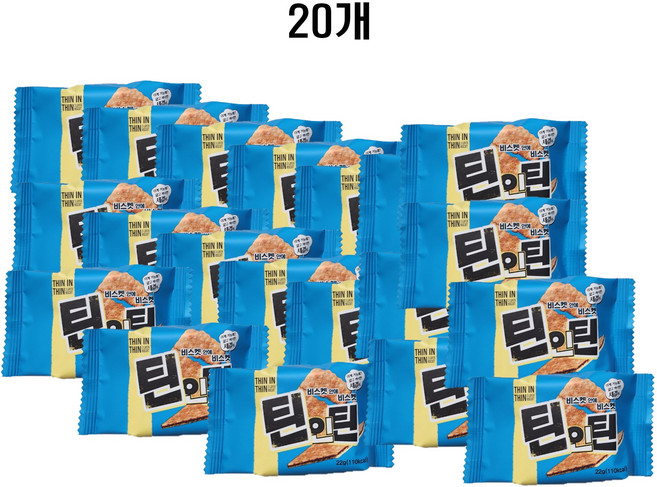 틴인틴 비스켓, 22g, 20개