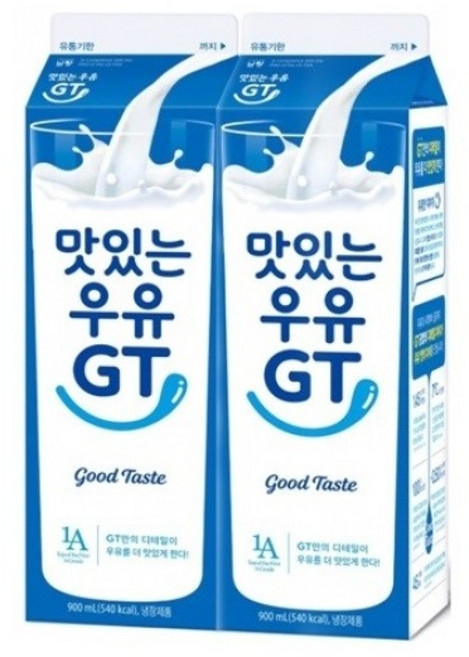 남양 맛있는 우유GT, 900ml, 2팩