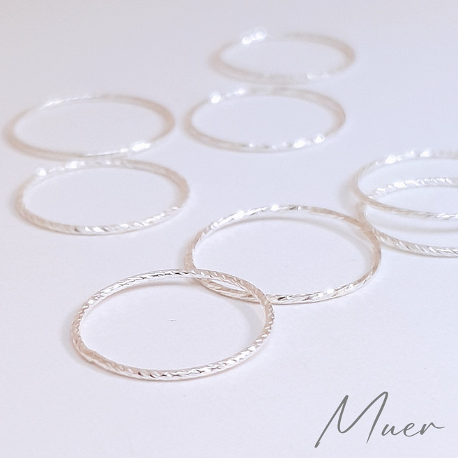 Muer 925純銀細戒指 簡約線戒