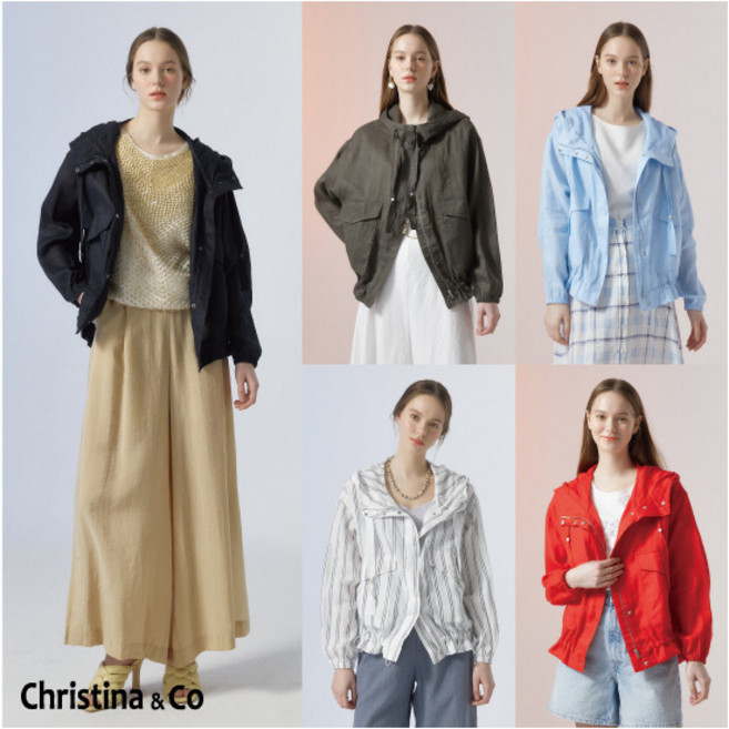 [크리스티나앤코] 린넨100 후드 점퍼