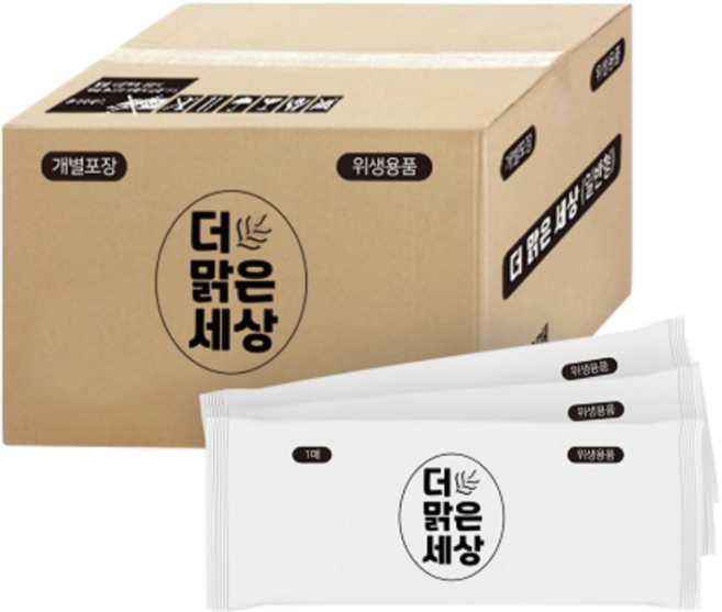 더맑은세상 업소용물티슈 대용량 개별포장(35gsm), 35g, 1매입, 4000개
